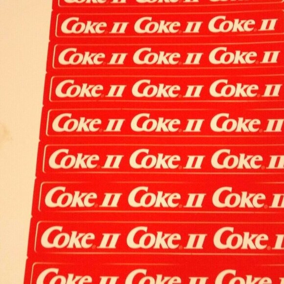 22 Coke II Soda Stickers Coca Cola USA Adv Sheet - Picture 2 of 4